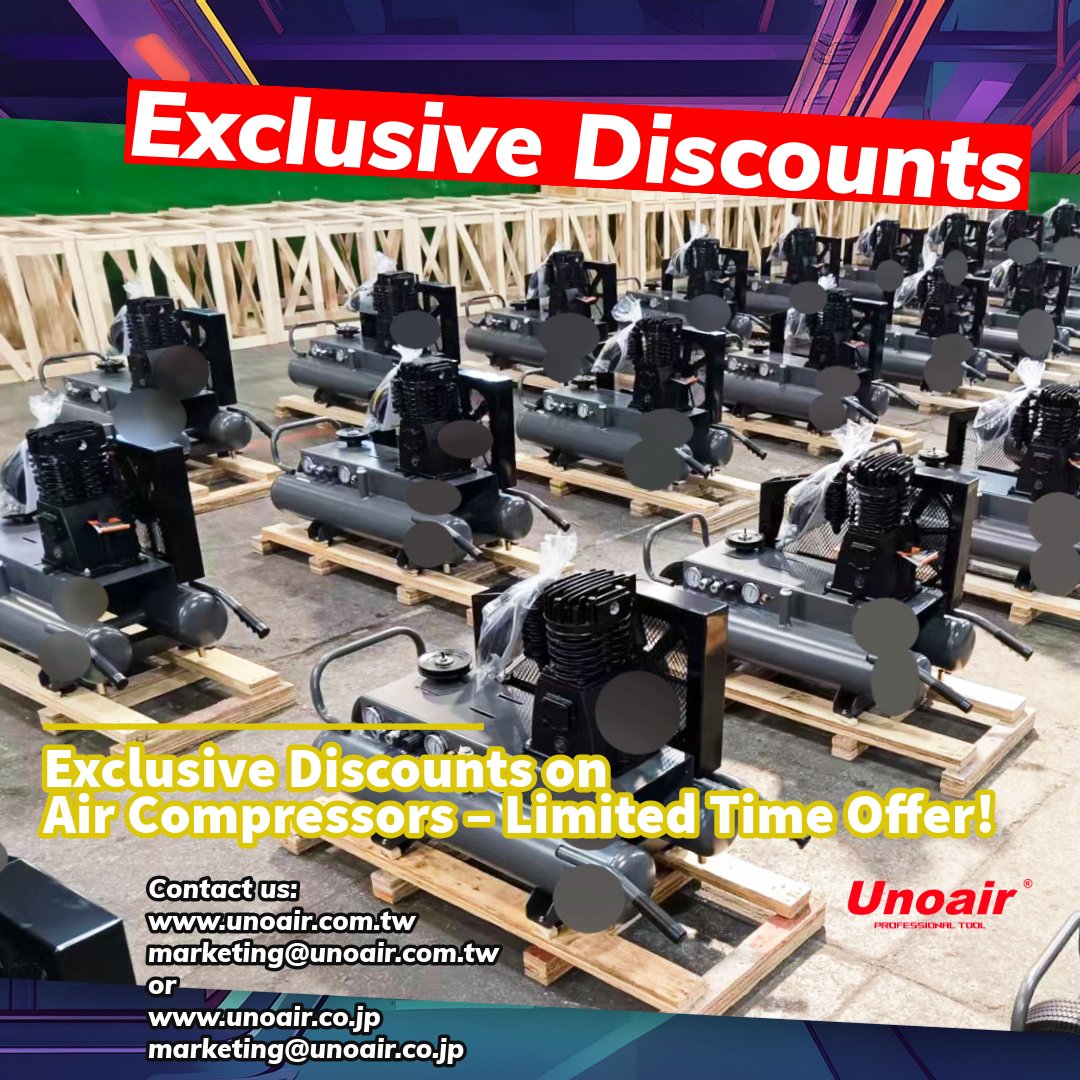 unoair pneumatic tool air compressor electrical torque screwdriver altas copco black decker milwaukee stanley snap on ingersoll rand Limited offer air compressor